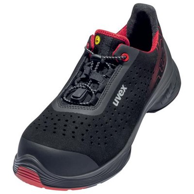 uvex - 1 G2 Halbschuhe S1P 68373 schwarz/rot, Weite 12, Größe 45