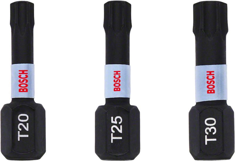 BOSCH Impact Control T Insert Bits, 3 Stk.