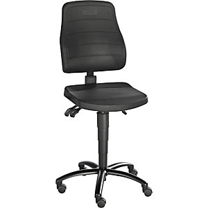Arbeitsdrehstuhl, PU-Schaum, mit Rollen.