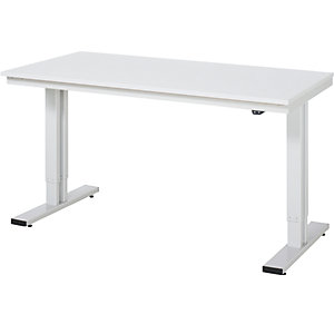 Arbeitstisch, elektrisch höhenverstellbar, Höhe 720 - 1120 mm, Spanplatte MF-beschichtet, BxT 1500 x 800 mm.