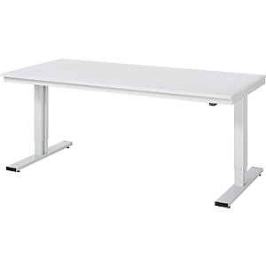 Arbeitstisch, elektrisch höhenverstellbar, Höhe 720 - 1120 mm, Spanplatte MF-beschichtet, BxT 2000 x 1000 mm.