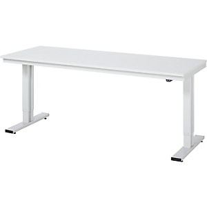 Arbeitstisch, elektrisch höhenverstellbar, Höhe 720 - 1120 mm, Spanplatte MF-beschichtet, BxT 2000 x 800 mm.