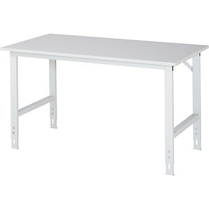 Arbeitstisch ESD-Platte, Höhe 800 - 850 mm, Gestellfüße BxT 60 x 30 mm, BxT 1500 x 800 mm.