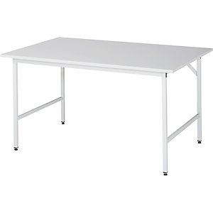 Arbeitstisch ESD-Platte, Höhe 800 - 850 mm, Gestellfüße BxT 30 x 30 mm, BxT 1500 x 1000 mm.