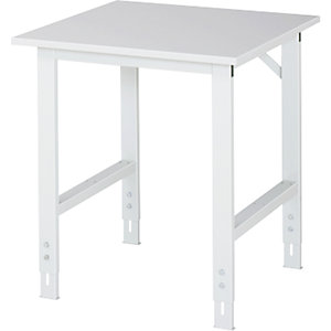 Arbeitstisch ESD-Platte, Höhe 800 - 850 mm, Gestellfüße BxT 60 x 30 mm, BxT 750 x 800 mm.