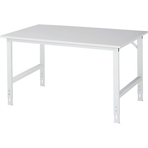 Arbeitstisch ESD-Platte, Höhe 800 - 850 mm, Gestellfüße BxT 60 x 30 mm, BxT 1500 x 1000 mm.