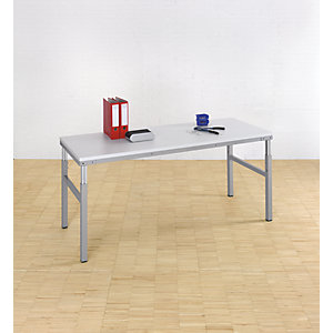 Arbeitsplatz-System, manuell höhenverstellbar von 650 - 1000 mm, Grundtisch, BxT 1000 x 500 mm.