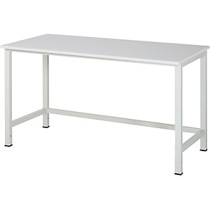 Arbeitstisch für Arbeitsplatzsystem Serie 900, Höhe 825 - 1025 mm, Spanplatte MF-beschichtet, Breite 1500 mm.