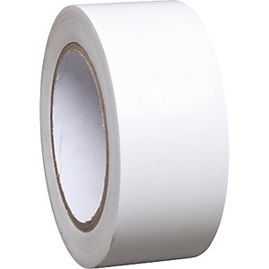 Bodenmarkierungsband aus Vinyl, einfarbig, Breite 50 mm, weiß, VE 16 Rollen.