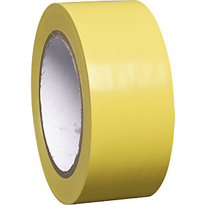 Bodenmarkierungsband aus Vinyl, einfarbig, Breite 50 mm, gelb, VE 16 Rollen.