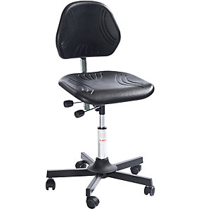 Arbeitsdrehstuhl COMFORT, mit Rollen, Höhenverstellbereich 500 - 630 mm.