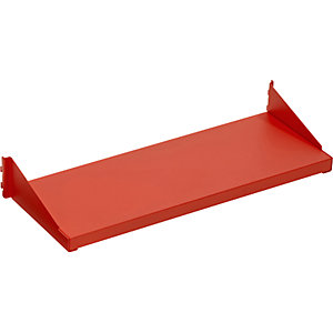 Ablageboard, zur Befestigung an Aufsatzholmen, für Tischbreite 900 mm.