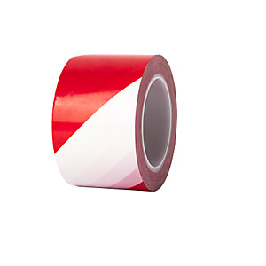 Bodenmarkierungsband, extrastark, Breite 50 mm, Stärke 0,2 mm, rot/weiß.