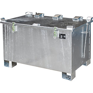 Akku-Lagerbehälter für Lithium-Ionen-Batterien/-Akkus, Volumen 220 l, LxBxH 800 x 1200 x 750 mm.