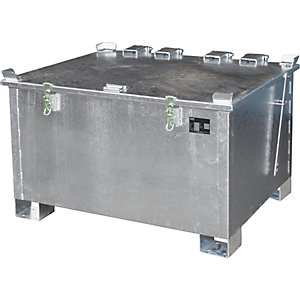 Akku-Lagerbehälter für Lithium-Ionen-Batterien/-Akkus, Volumen 280 l, LxBxH 1000 x 1200 x 750 mm.
