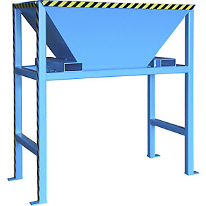 Befülltrichter, LxBxH 980 x 1980 x 2050 mm, für Bodenbefestigung, lichtblau.