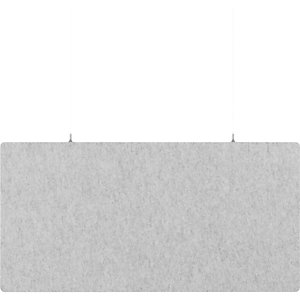 Akustik-Deckenplatte, PET-Filz, HxB 600 x 1200 mm, rechteckige Form, hellgrau.