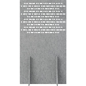 Akustik-Trennwand, aus PET-Filz, mit Füßen, HxB 1800 x 1000 mm, hellgrau.