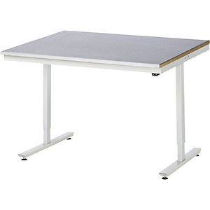 Arbeitstisch, elektrisch höhenverstellbar Serie Adlatus, Stahlblechplatte, Höhe 720 - 1120 mm, BxT 1250 x 1000 mm.