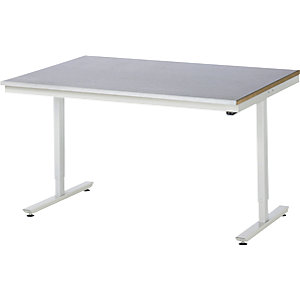 Arbeitstisch, elektrisch höhenverstellbar Serie Adlatus, Stahlblechplatte, Höhe 720 - 1120 mm, BxT 1500 x 1000 mm.