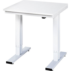 Arbeitstisch, elektrisch höhenverstellbar, Höhe 720 - 1120 mm, ESD-Melaminplatte, BxT 750 x 800 mm.