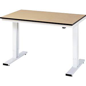 Arbeitstisch, elektrisch höhenverstellbar, Höhe 720 - 1120 mm, MDF-Platte, BxT 1250 x 800 mm.
