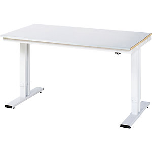 Arbeitstisch, elektrisch höhenverstellbar, Höhe 720 - 1120 mm, Stahlblechplatte, BxT 1500 x 800 mm.