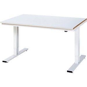 Arbeitstisch, elektrisch höhenverstellbar, Höhe 720 - 1120 mm, Stahlblechplatte, BxT 1500 x 1000 mm.