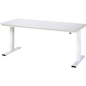 Arbeitstisch, elektrisch höhenverstellbar, Höhe 720 - 1120 mm, Stahlblechplatte, BxT 2000 x 800 mm.