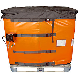 ATEX-IBC-Heizmantel ECO, 1000-l-IBC, 960 W, Thermostat, Silikon, max. 50 °C, IP54.