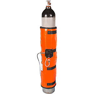 ATEX Gasflaschen-Heizmantel PRO, Ø 230 mm, 285 W, Thermostat, Silikon, max. 85 °C, IP54.