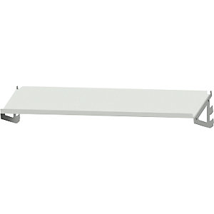 Ablageboden neigungsverstellbar, Einhängewinkel nach oben, Breite 800 mm, 763 x 250 mm, grau.