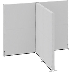 Akustik-Stellwand, Büro/Industrie, Komplettmodule, LxBxH 2656 x 2131 x 2000 mm.