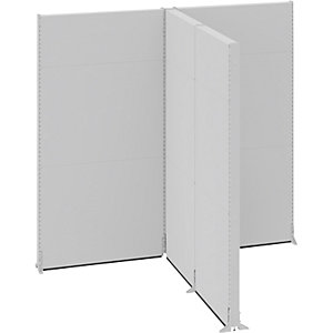 Akustik-Stellwand, Büro/Industrie, Komplettmodule, LxBxH 2656 x 2131 x 2500 mm.