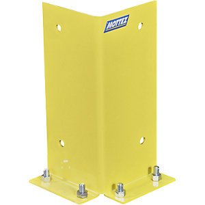 Anfahrschutz, Stahl, Höhe 350 mm, gelb, L-Profil, LxB 140 x 140 mm.