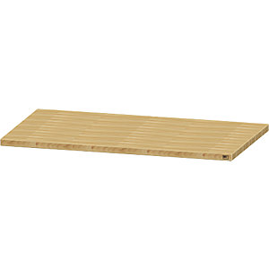 Arbeitsplatte für Werkbank, Rotbuchenplatte massiv, Breite 1270 mm, Stärke 40 mm.