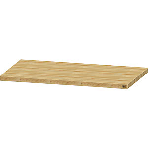 Arbeitsplatte für Werkbank, Rotbuchenplatte massiv, Breite 1270 mm, Stärke 50 mm.