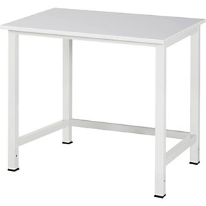 Arbeitstisch für Arbeitsplatzsystem Serie 900, Höhe 825 - 1025 mm, Spanplatte MF-beschichtet, Breite 1000 mm.