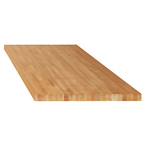 Arbeitsplatte für Werkbänke im Baukastensystem, Buche-Massivholz, BxT 1500 x 750 mm, Stärke 40 mm.