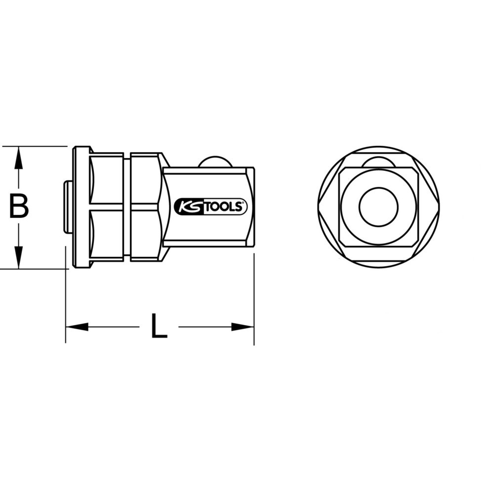KS TOOLS GEARplus® RINGSTOP-Stecknuss-Adapter